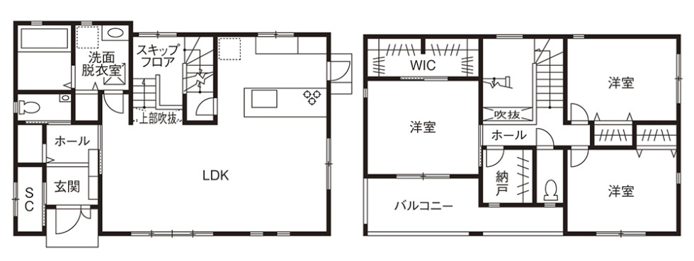 大安心の家実例2（延床面積117.60m2（35.5坪））の間取り画像